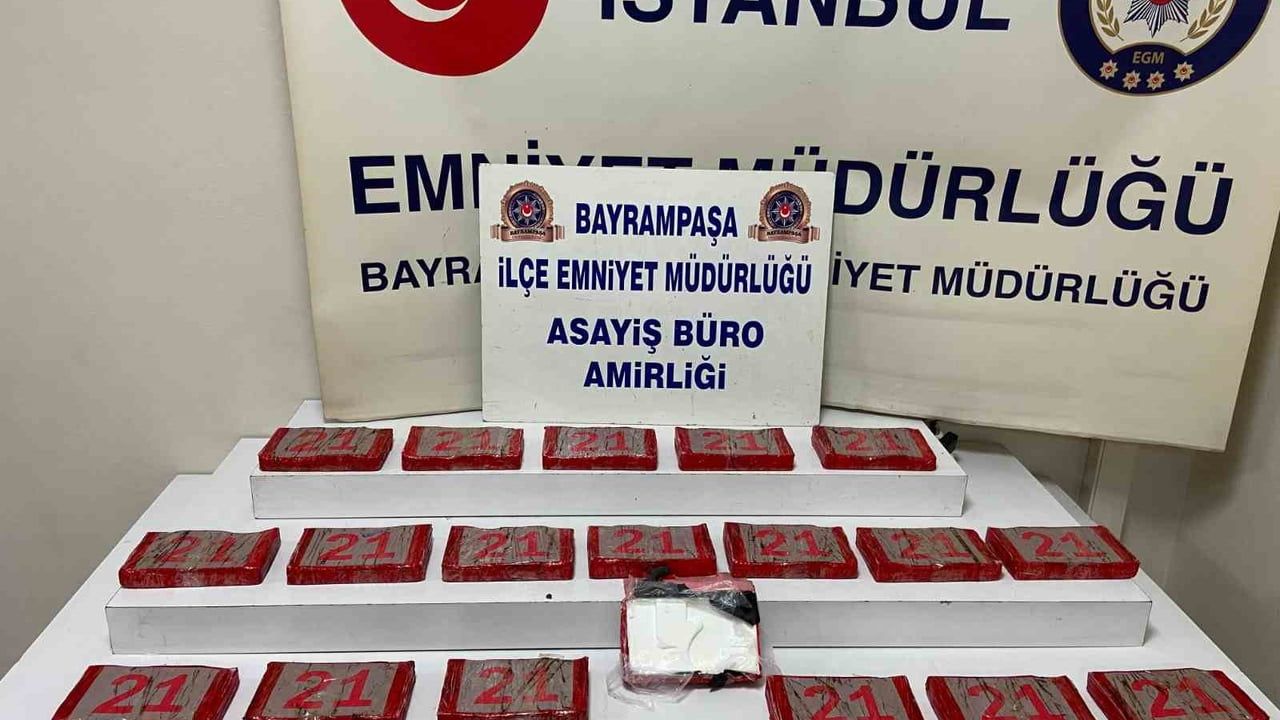 Bayrampaşa'da araçta 20 kilo 520 gram kokain ele geçirildi; sürücü tutuklandı