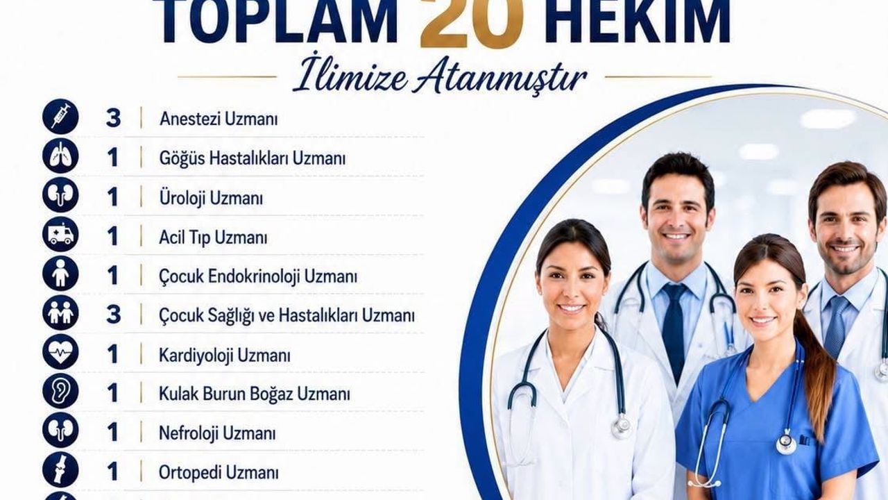 Bitlis’e 20 yeni doktor atandı