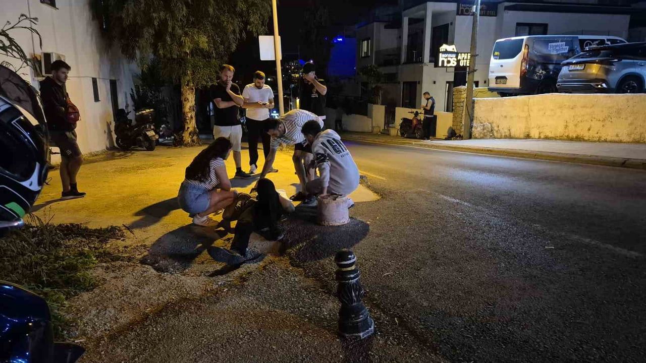 Bodrum'da uygulama noktasından kaçan sürücü polis ve motosikletliyi yaraladı