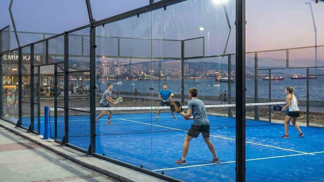 Bostanlı Sahili'ne İki Yeni Cam Kaplı Padel Kortu Yapılıyor