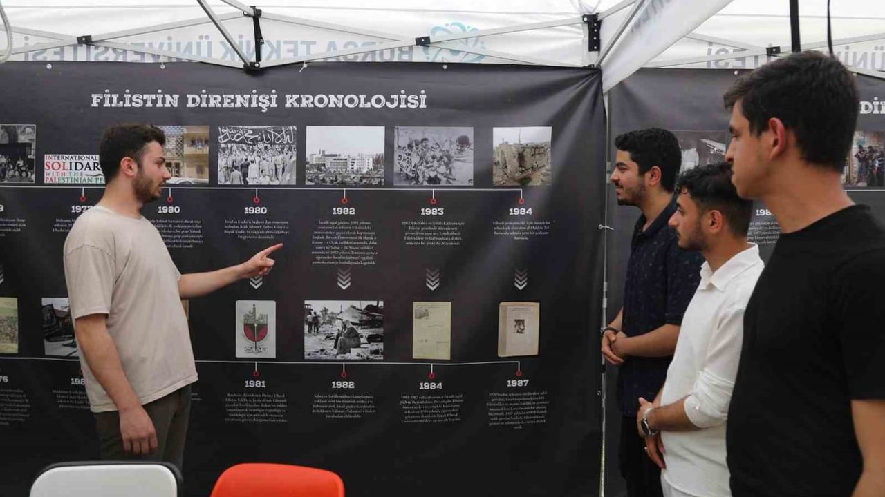 BTÜ öğrencileri Mimar Sinan Yerleşkesi'nde 10 günlük Filistin çadır nöbeti başlattı