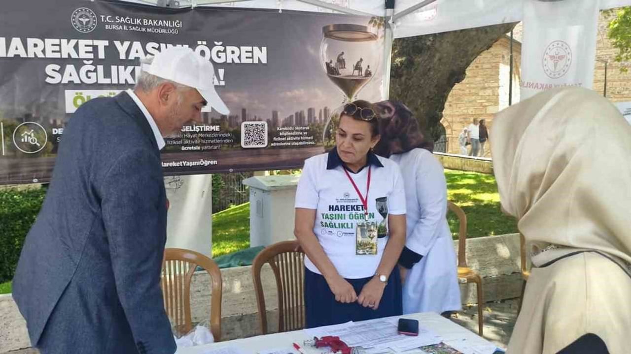 Bursa'da 'Hareket Yaşını Öğren Sağlıklı Yaşa' kampanyasına yoğun ilgi