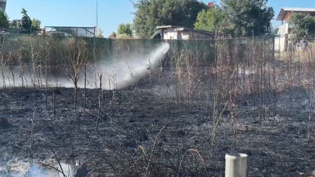 Bursa’da otluk alanda çıkan yangın itfaiye ekiplerinin müdahalesiyle söndürüldü