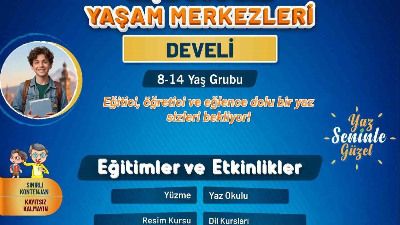 Büyükşehir KAYMEK’in ilçe sosyal yaşam merkezleri yaz okulu kayıtları başladı