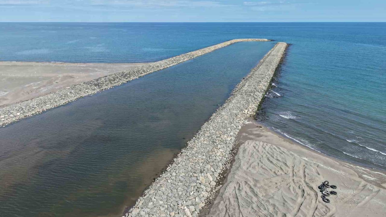 Çarşamba Dumanlı Denize Çıkış Yapısı Tamamlandı — Terme Çayı Islahı 1. Kısım