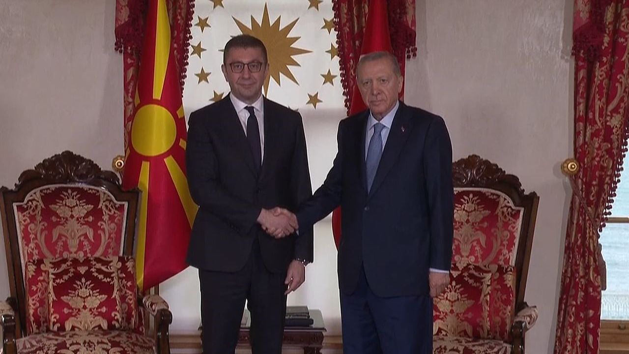 Cumhurbaşkanı Erdoğan, Kuzey Makedonya başbakanı Hristijan Mickoski'yi kabul etti