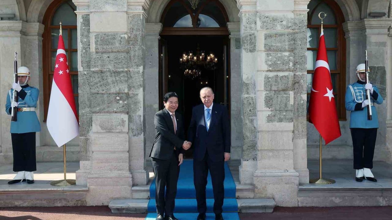 Cumhurbaşkanı Erdoğan, Singapur başbakanı Lawrence Wong’u kabul etti