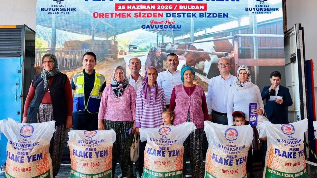 Denizli Büyükşehir Belediyesi'nin yem dağıtımında ikinci hafta başladı