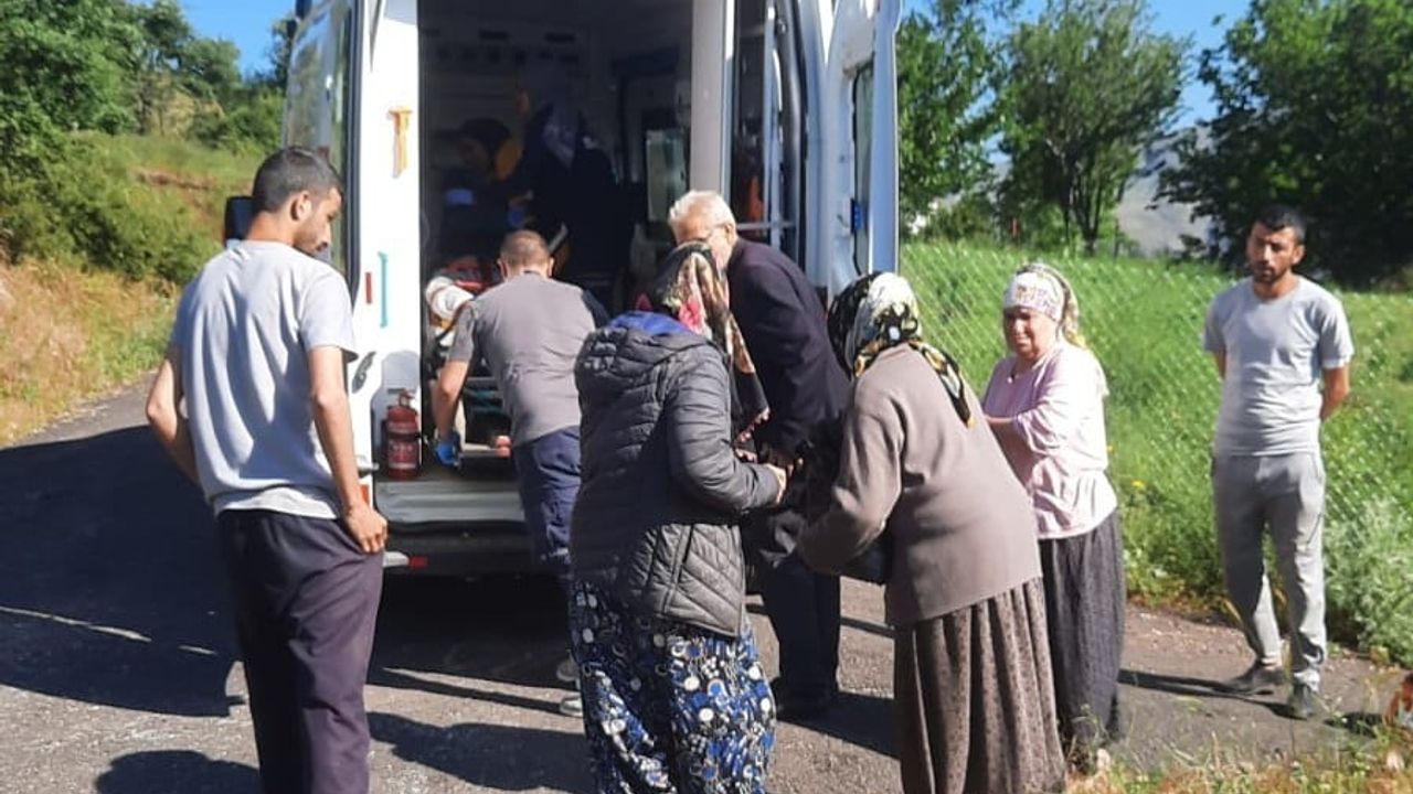 Doğanyol'da düşerek ağır yaralanan vatandaş hava ambulansıyla Malatya'ya sevk edildi