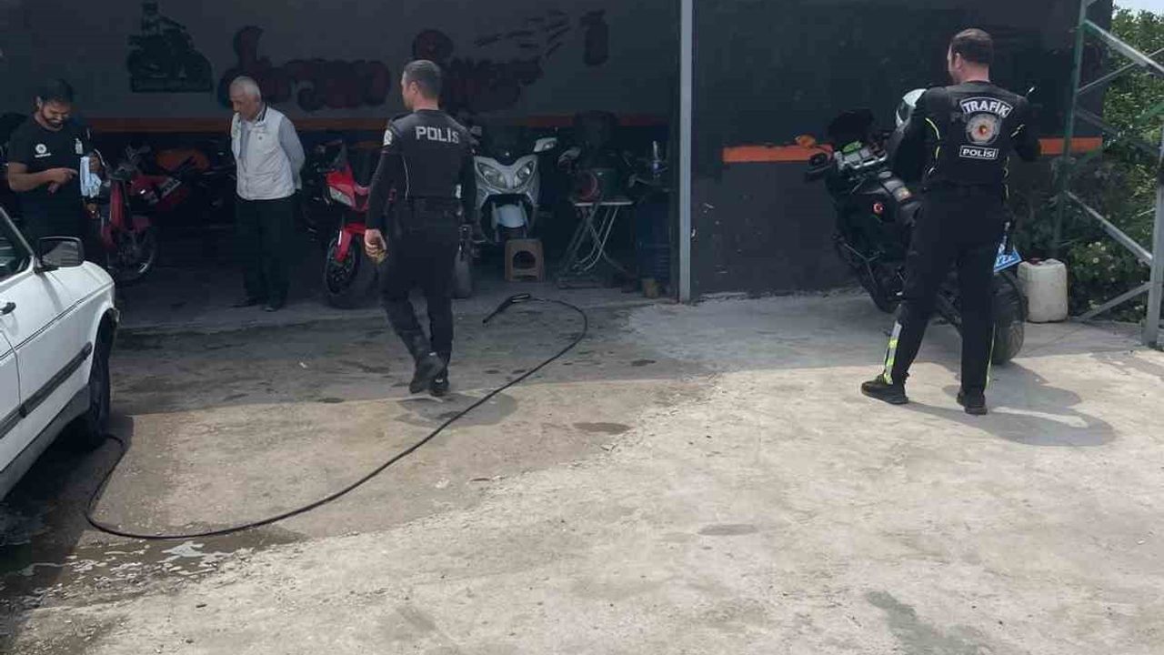 Dörtyol'da Emniyet'ten motosiklet tamircileri, yedek parça satış noktaları ve oyun salonlarına kapsamlı denetim