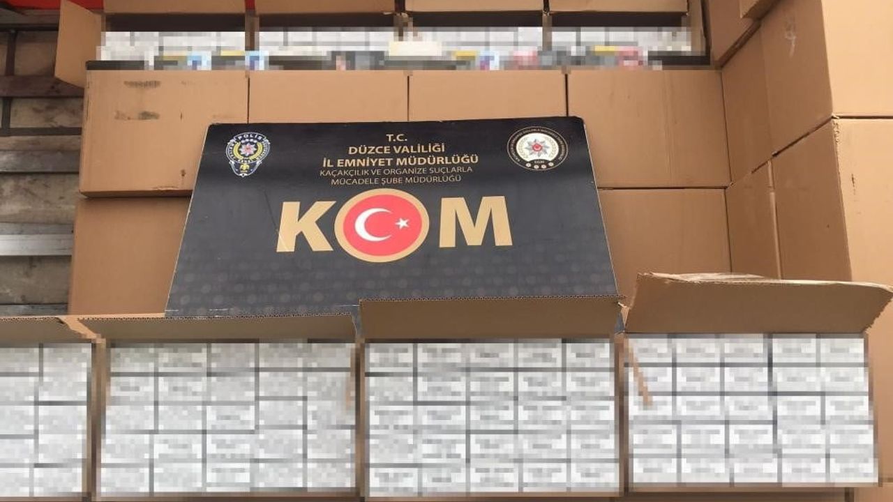 Düzce’de kaçakçılık operasyonlarında binlerce ürün ele geçirildi
