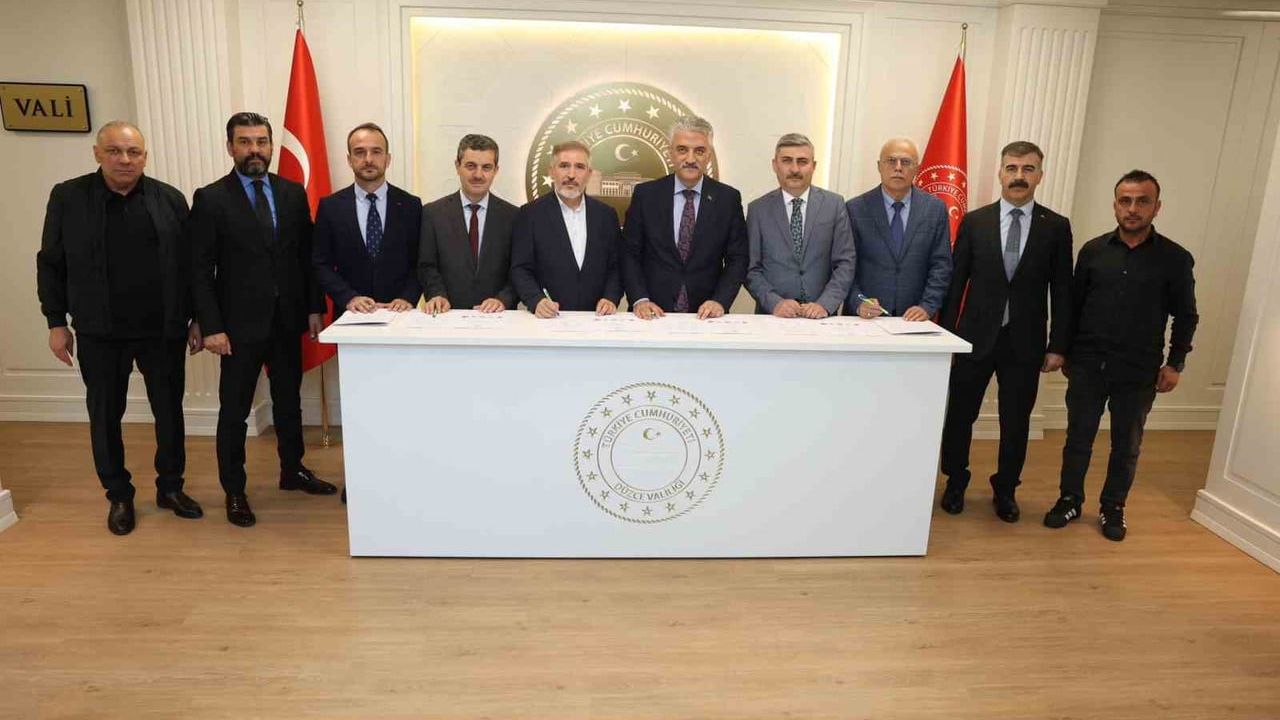 Düzce'de Konuralp Meşale Spor Okulları Projesi için İş Birliği Protokolü İmzalandı