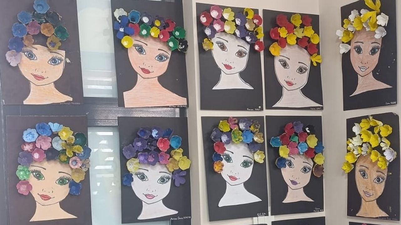 Düzce Işık İlkokulu öğrencileri atıkları sanat eserine dönüştürdü