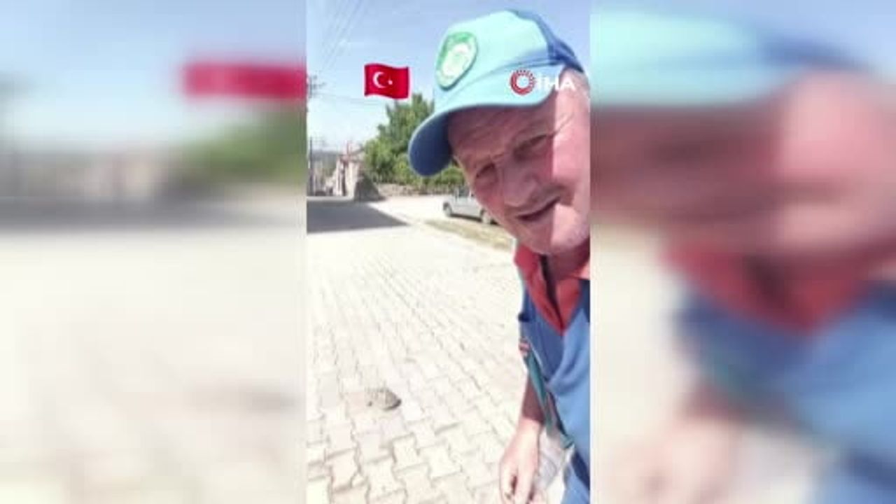 Edirne'de Çevre Haftası: Belediye çalışanı ile kaplumbağanın samimi karşılaşması