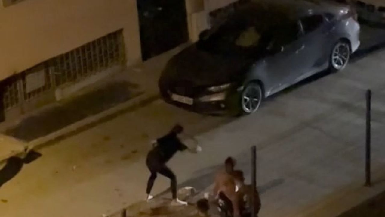 Elazığ'da iki kadın ile bir şahsın sokak ortasındaki kavgası kamerada