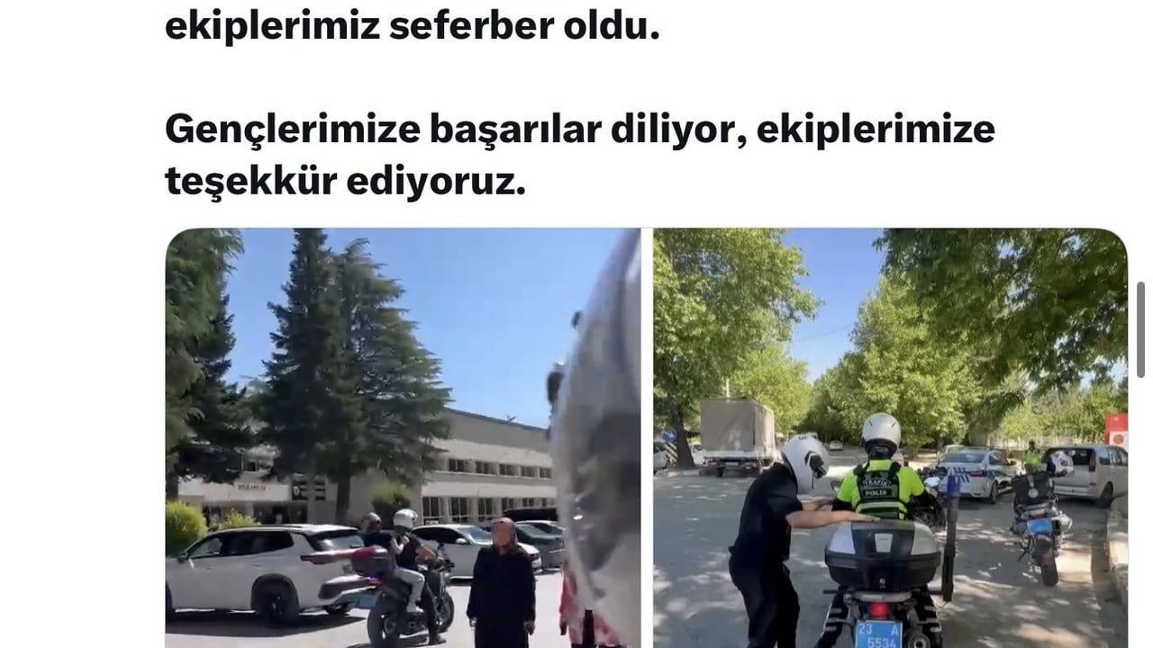 Elazığ'da YKS için geç kalan adaylara polis ekipleri yetişti