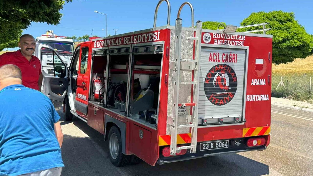 Elazığ Kovancılar'da otomobil tarlaya uçtu: 3 kişi yaralandı