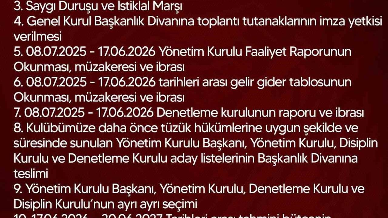 Elazığspor'da olağan mali ve olağanüstü genel kurul tarihi netleşti