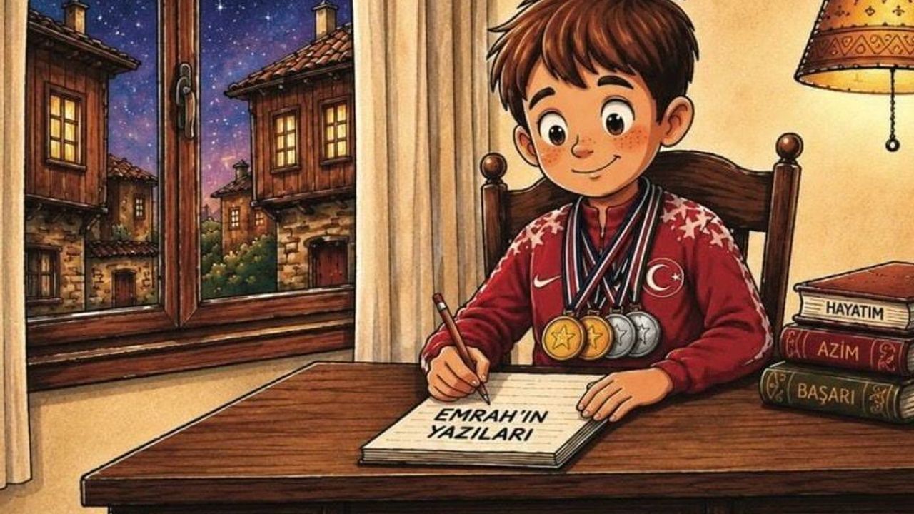 Emrah Şenay 8 yaşında şampiyon, 10 yaşında yazar oldu