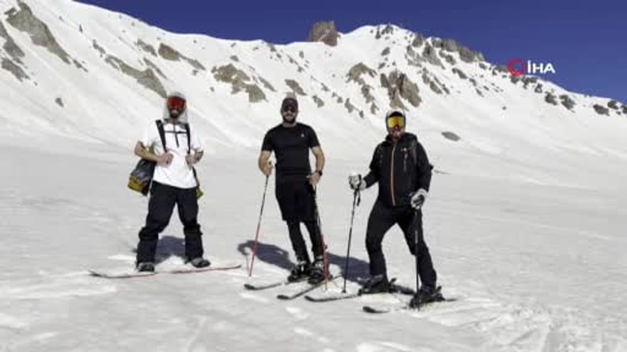Erciyes'te haziran sonunda kayak keyfi