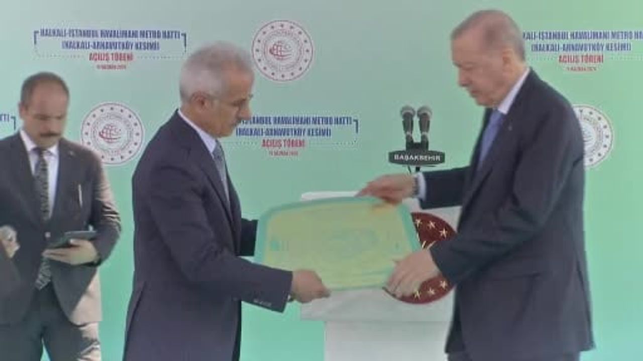 Erdoğan halkalı–arnavutköy metrosu açılış törenine katıldı