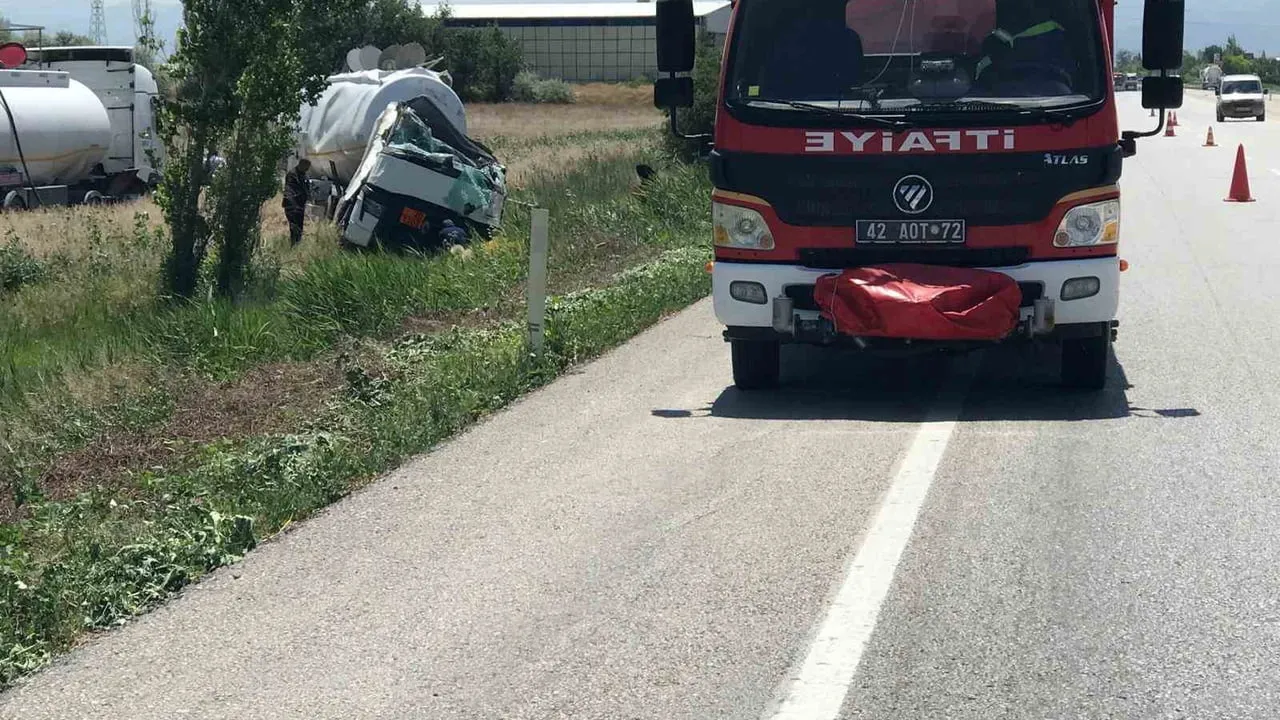 Ereğli'de tanker şarampole devrildi: 1 yaralı