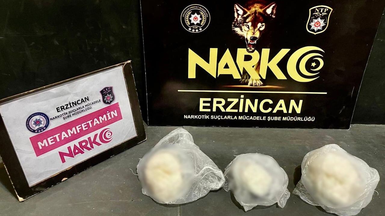 Erzincan'da 565,37 gram metamfetamin ele geçirildi; 2 şüpheli tutuklandı