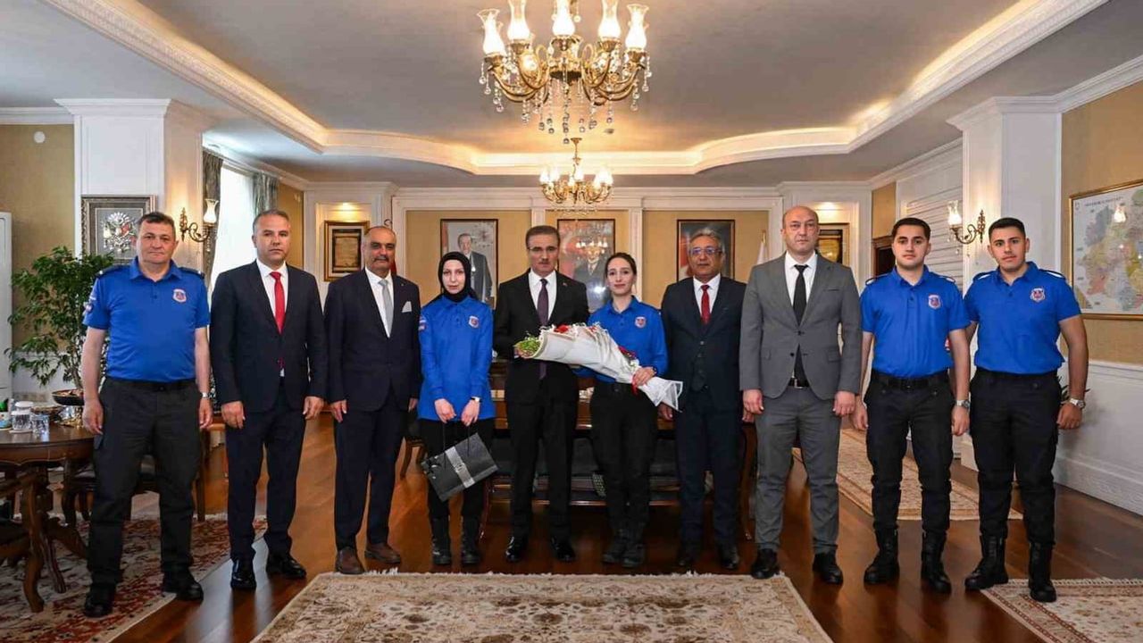 Erzurum Valisi Aydın Baruş, Ceza İnfaz Personelini Makamında Kabul Etti
