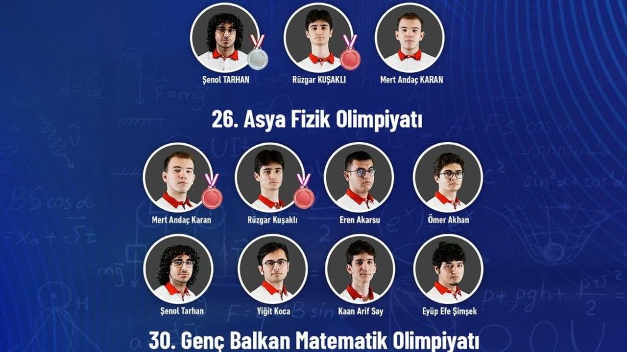 Gençler uluslararası bilim olimpiyatlarında 1 altın, 7 gümüş, 6 bronz madalya ve 7 mansiyon kazandı