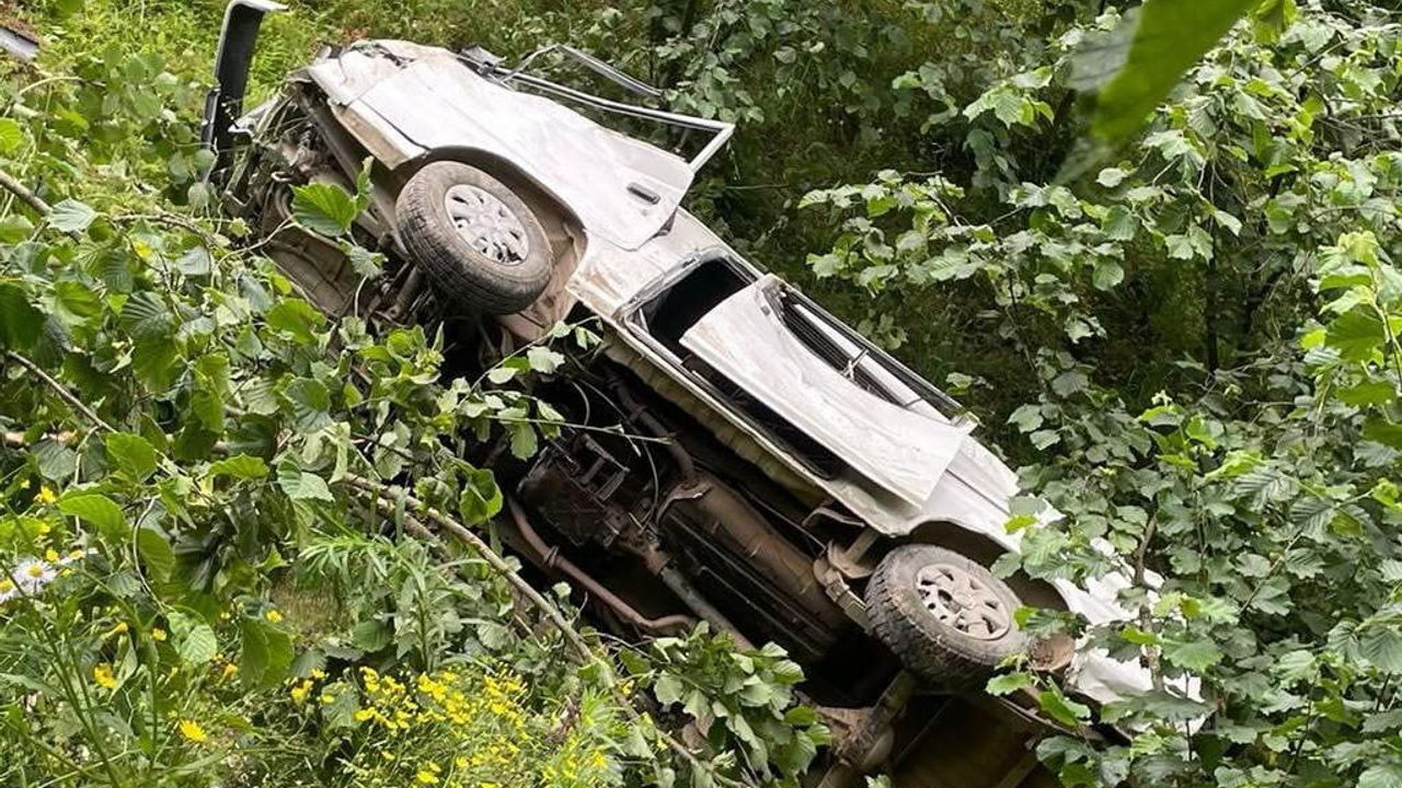 Giresun’da kamyonet dere yatağına uçtu: 1 ölü
