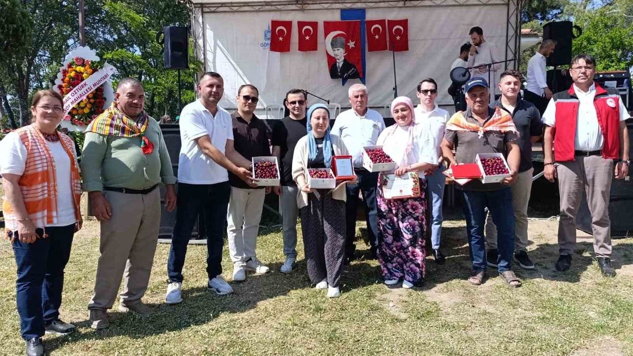 Gördes Börez Mahallesi'nde 4’üncü Kiraz Festivali: Yarışma, İkram ve Konserlerle Renkli Gün