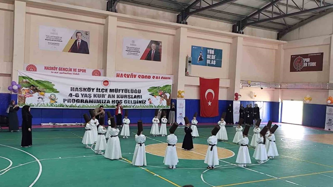 Hasköy'de 4-6 Yaş Kur'an Kursu Öğrencileri Yıl Sonu Etkinliğinde Buluştu