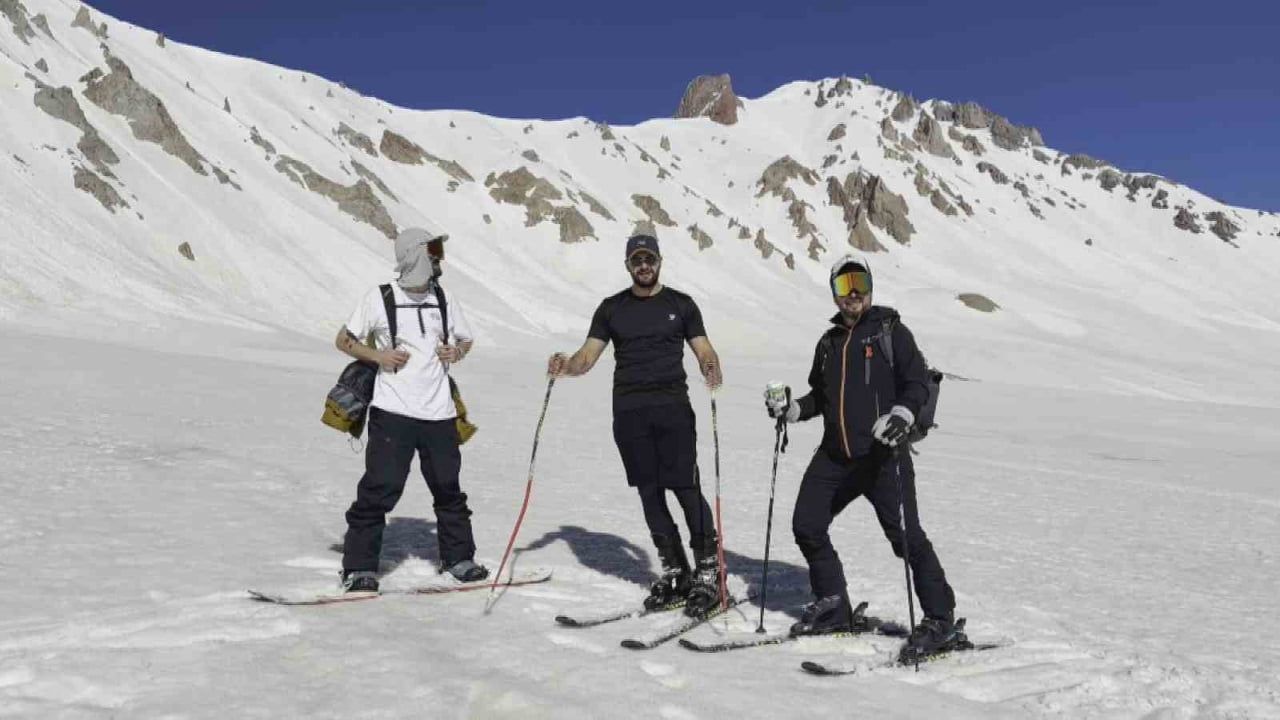 Haziran sonunda Erciyes'te kayak keyfi