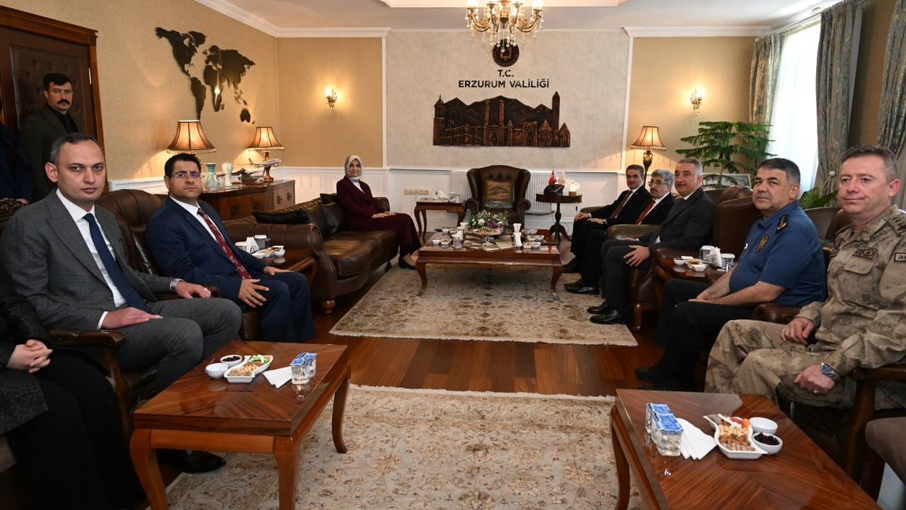 İçişleri Bakan Yardımcısı Doç. Dr. Kübra Güran Yiğitbaşı Erzurum Valiliğini Ziyaret Etti