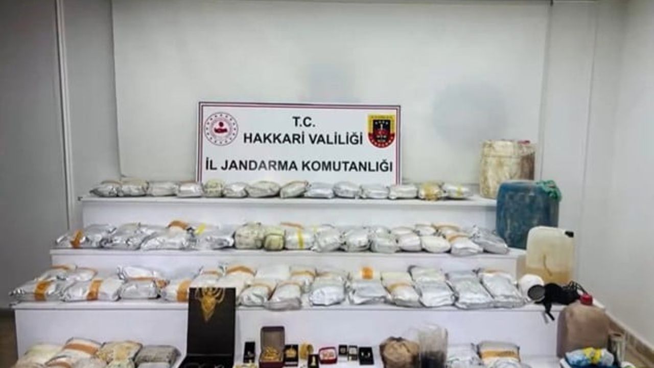 İçişleri Bakanlığı: Hakkari'de JİHA destekli operasyonlarda 626 kilogram uyuşturucu ele geçirildi