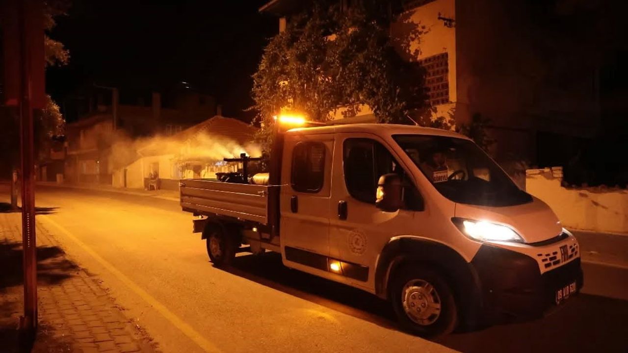 İncirliova'da sivrisinek ve haşerelere karşı gece ilaçlama çalışmaları sürüyor