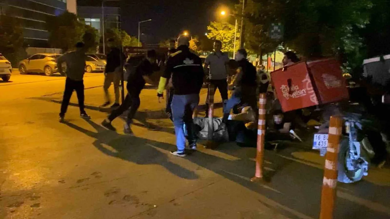 İnegöl'de motokuryeler ile işletme sahipleri arasında kavga: 10 gözaltı