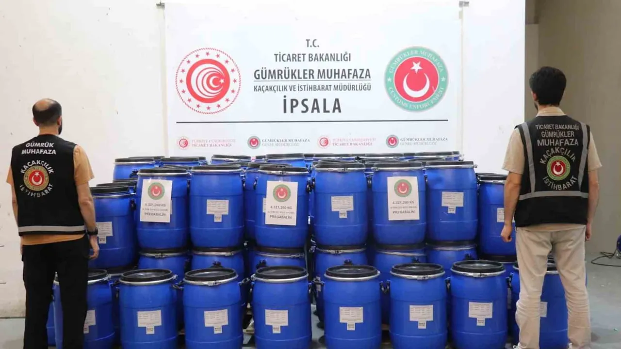 İpsala gümrük kapısında 4 ton 321 kilo pregabalin ele geçirildi