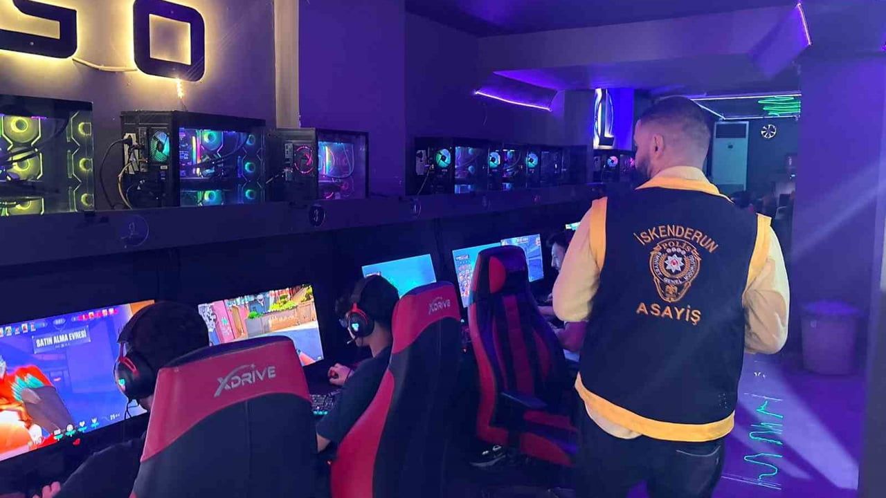 İskenderun'da internet kafe ve oyun salonlarına denetim