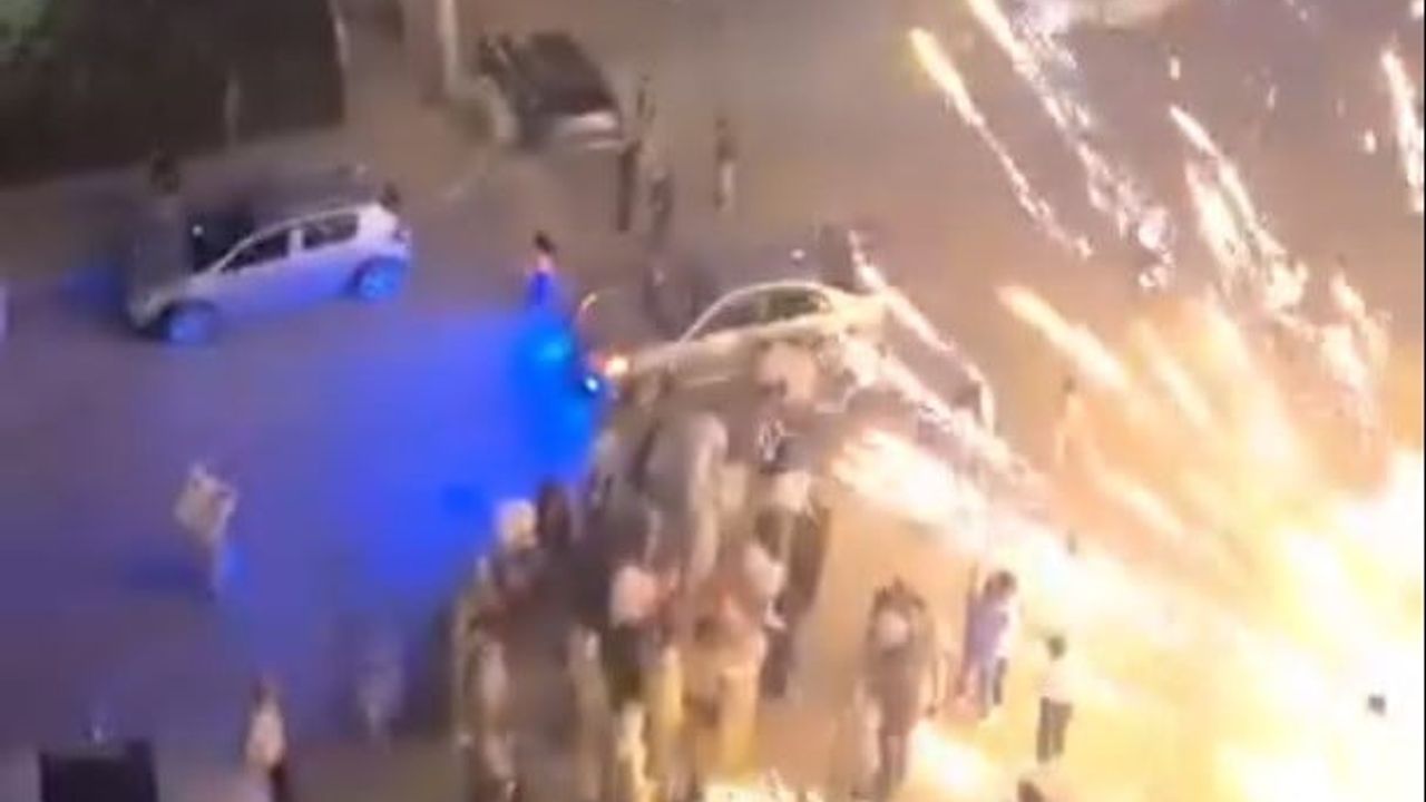 İzmir'de nişan kutlamasında havai fişek misafirlerin üzerine patladı