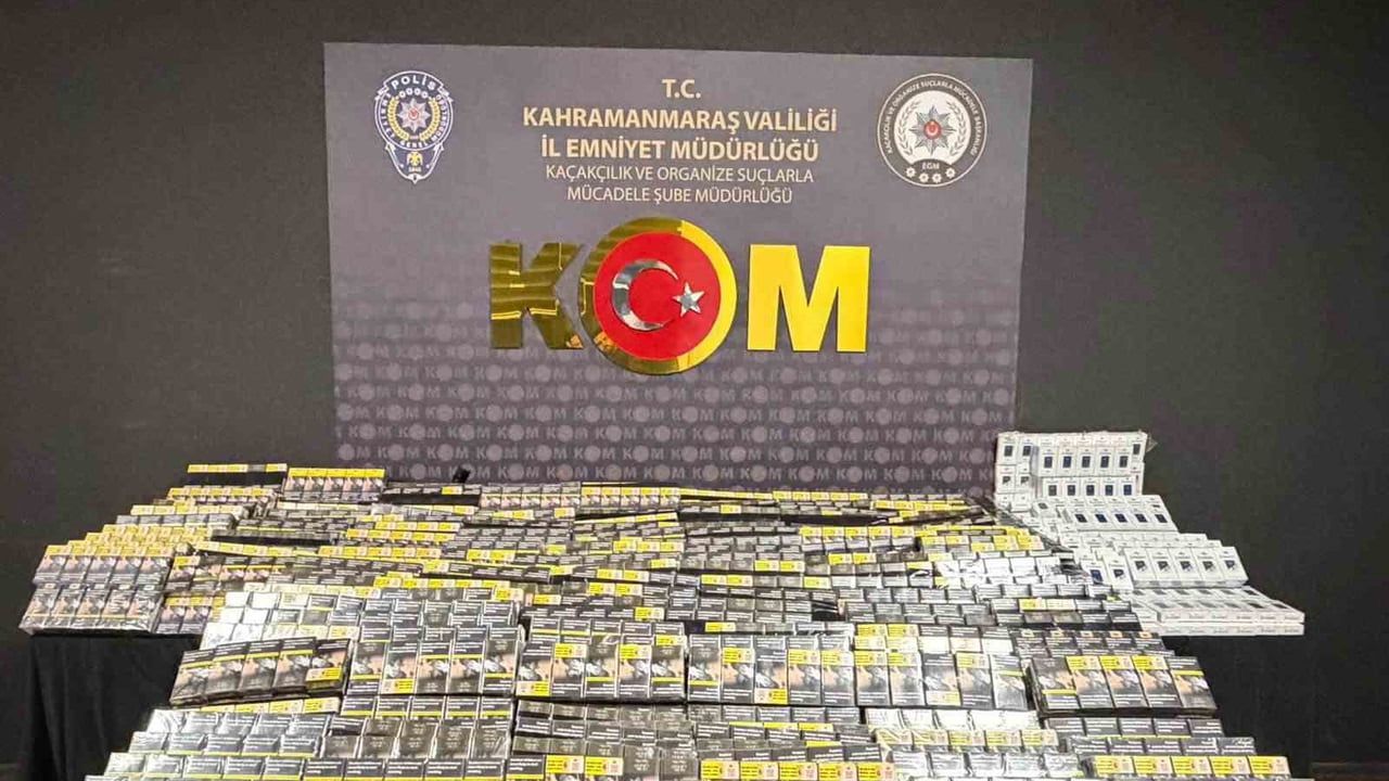 Kahramanmaraş’ta üç operasyonda 149 bin 200 dal makaron sigara ve 5 bin 470 paket kaçak sigara ele geçirildi
