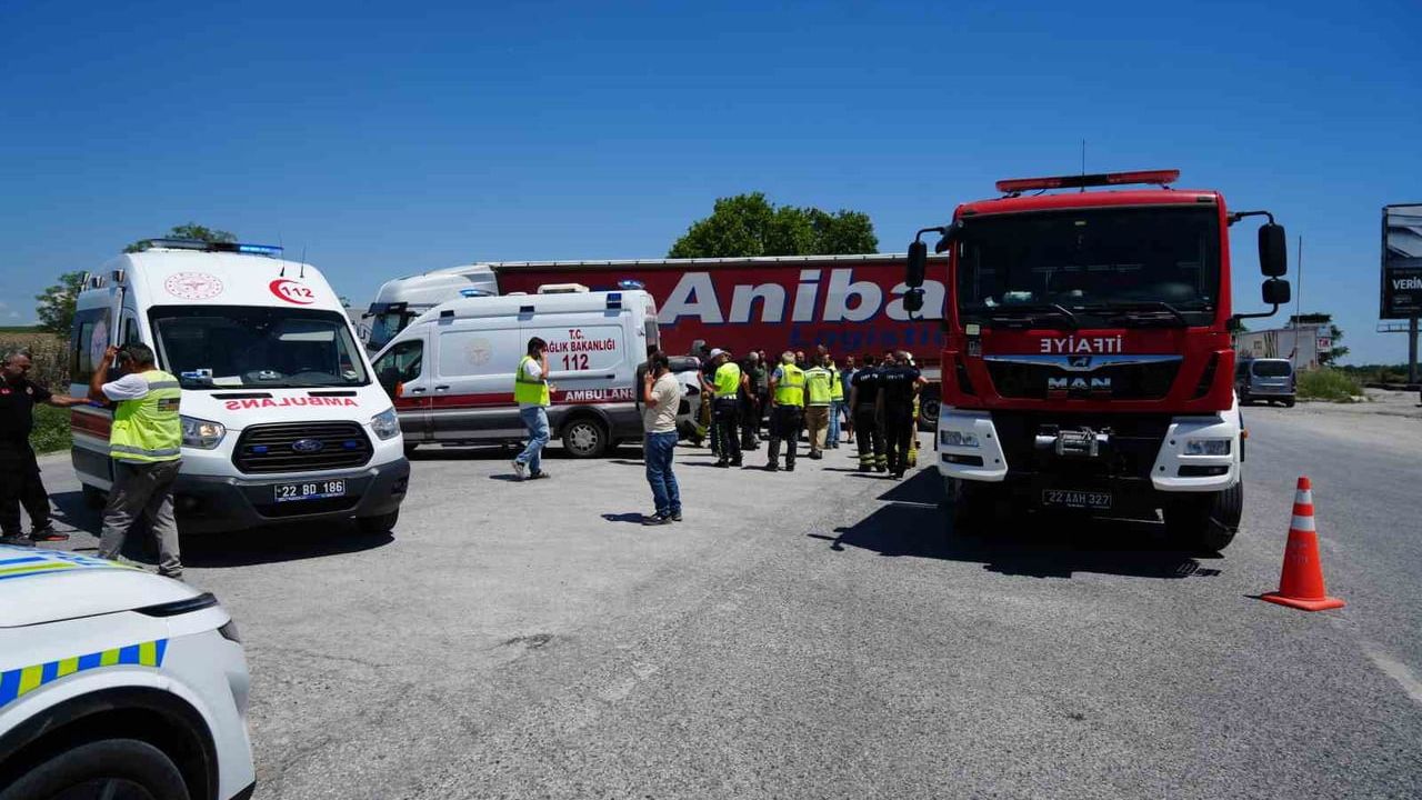 Kapıkule yolundaki kazada ağır yaralanan sürücü hayatını kaybetti