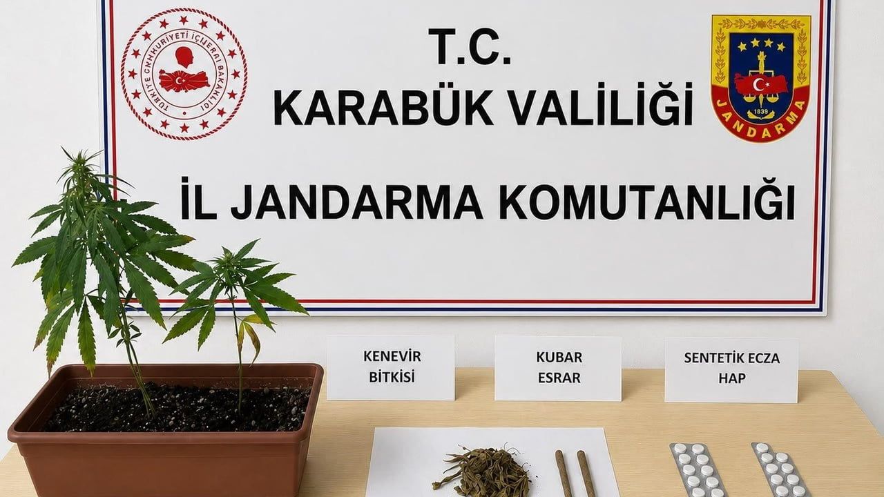 Karabük'te jandarma uyuşturucu operasyonu: 151 sentetik ecza hap ele geçirildi