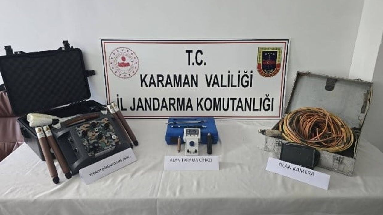 Karaman’da tarihi eser operasyonunda 6 tutuklama