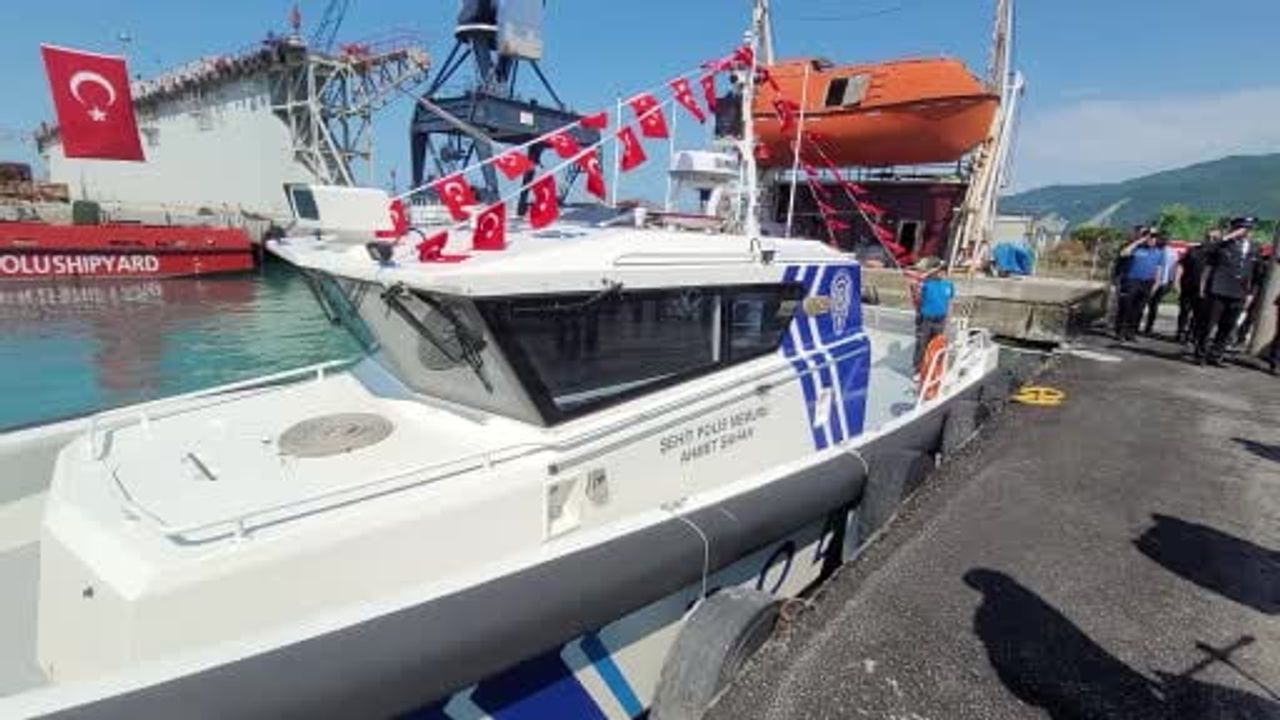 Kastamonu'ya yaklaşık 28 milyon liralık deniz kontrol botu; Şehit Polis Ahmet Şahan'ın adı verildi