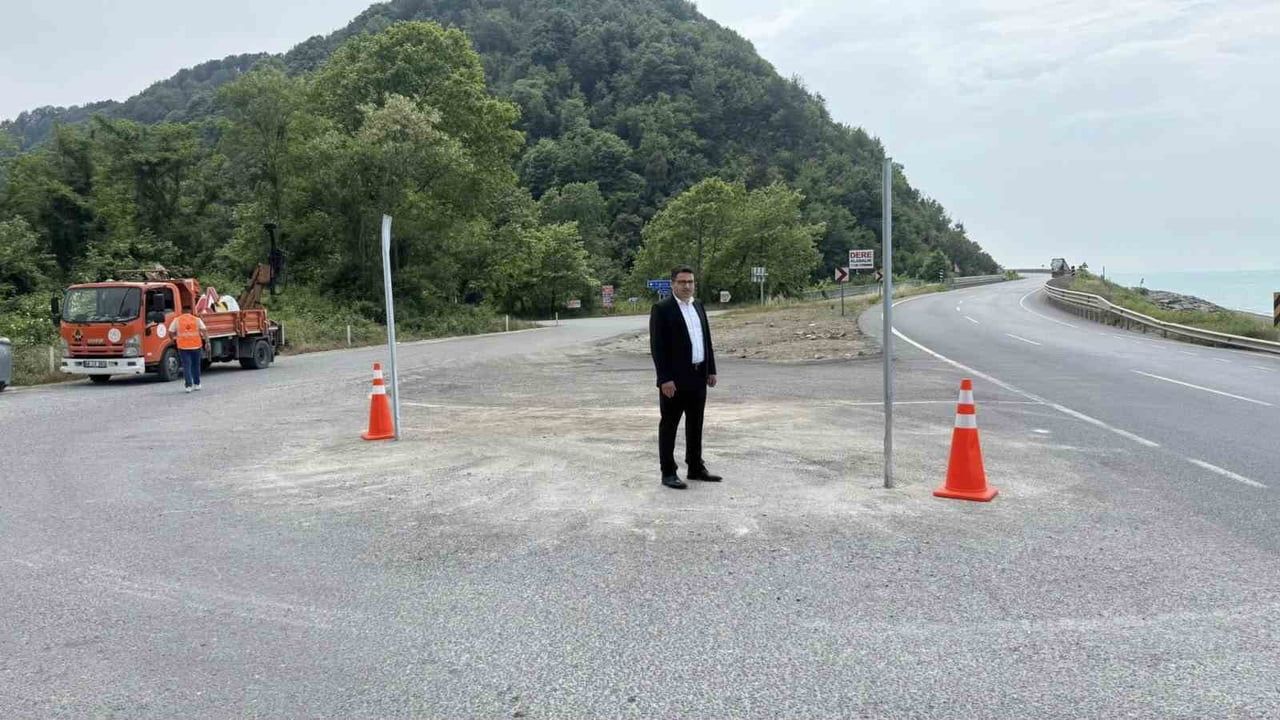 Kavukkavla Yığılca Sapağı'nda güvenlik düzenlemesi başladı