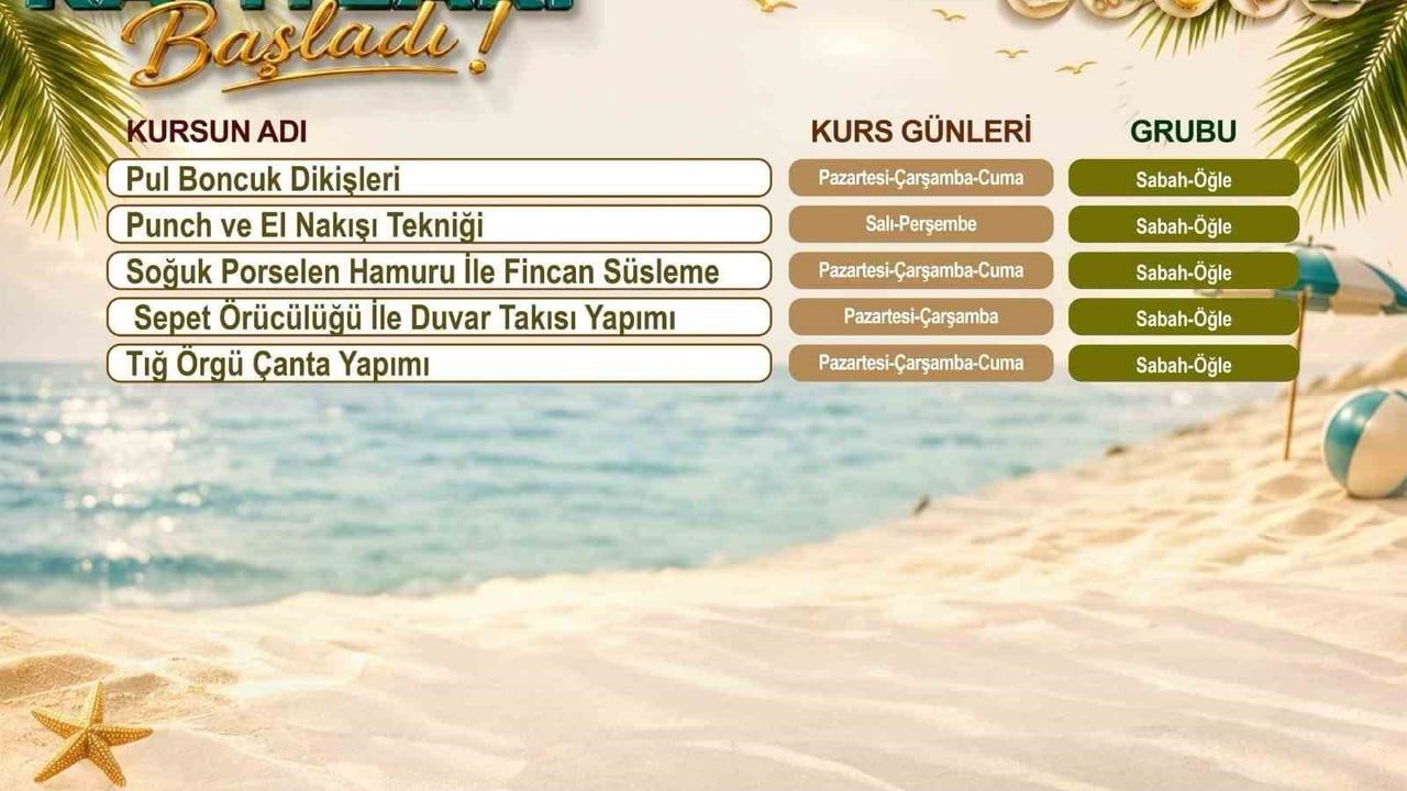 KAYMEK'te yaz dönemi sanat ve mesleki eğitim kayıtları başladı