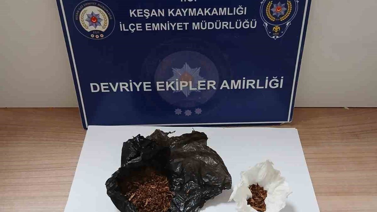 Keşan'da 5 şüpheliden uyuşturucu madde ele geçirildi