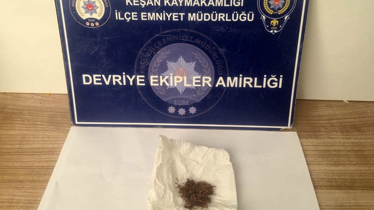 Keşan'da uyuşturucu ele geçirildi
