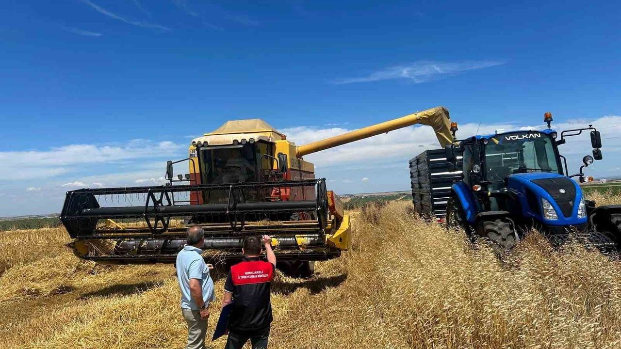 Kırklareli’nde hasat döneminde biçerdöver denetimleri sürüyor